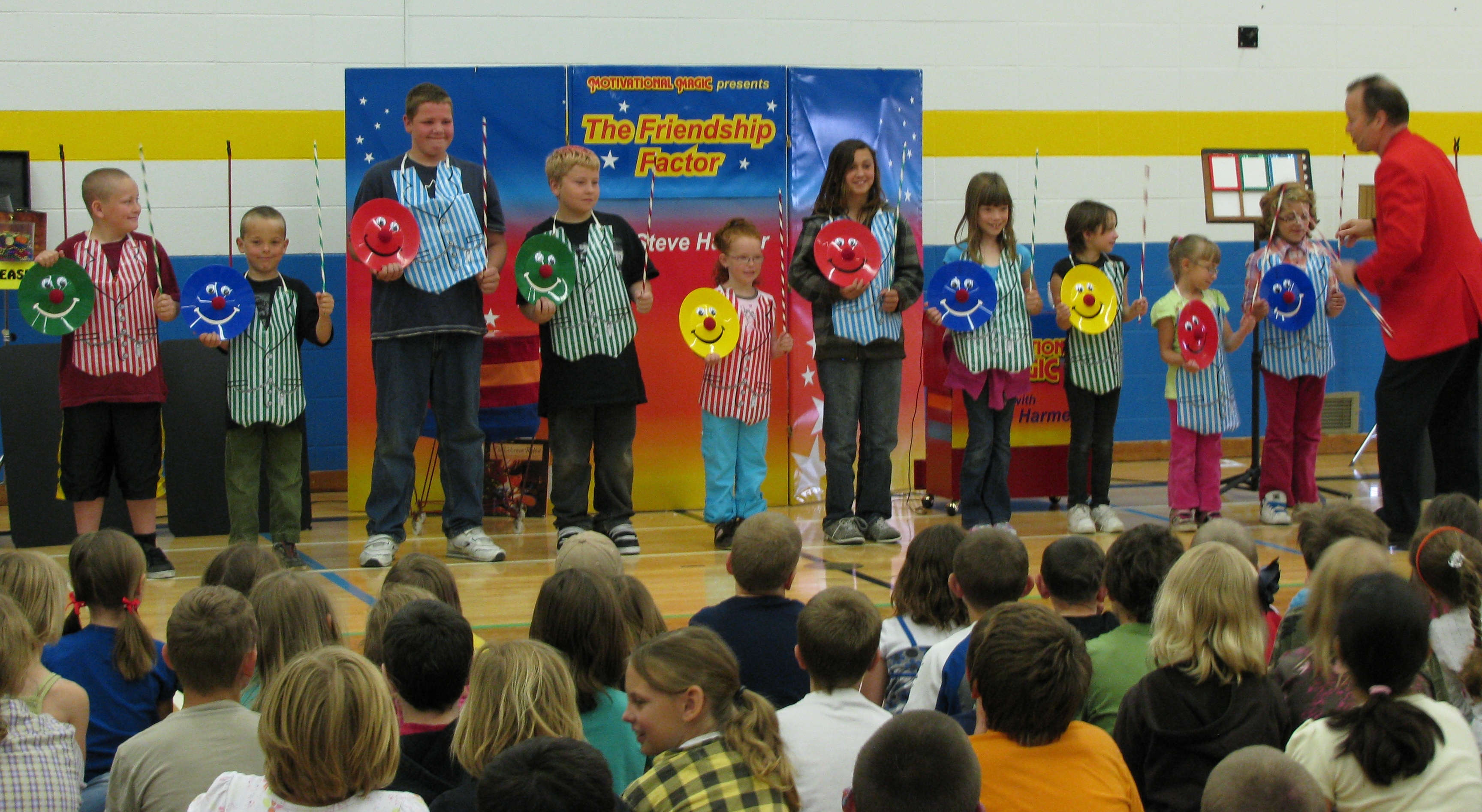 Courage Character and Caring Kids with Plates